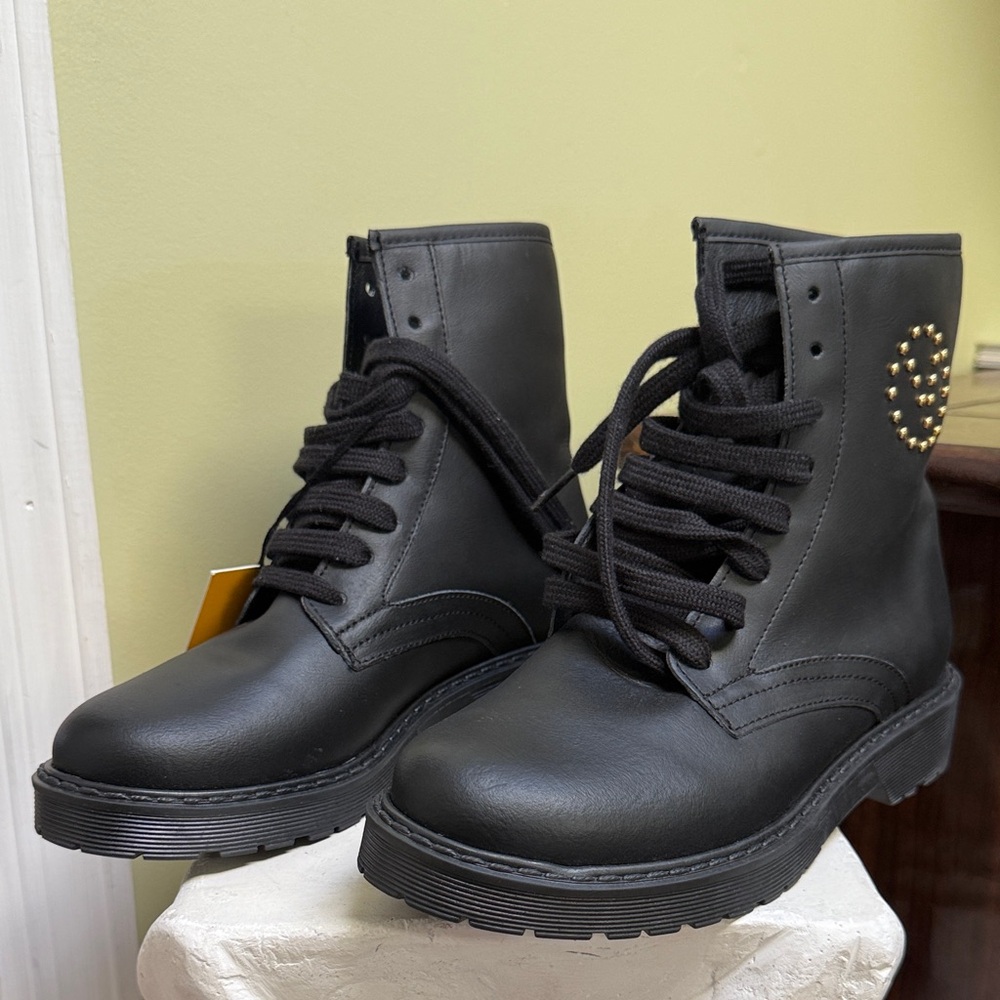 Valentino Mario Valentino Womens Marti Leather Combat  Boots size 6 women H12N9 - Picture 5 of 8